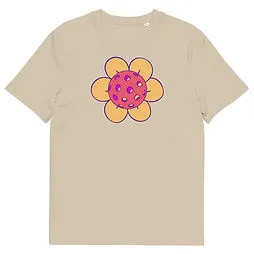 Pickleball Flower 3 Unisex Organic Cotton T-shirt