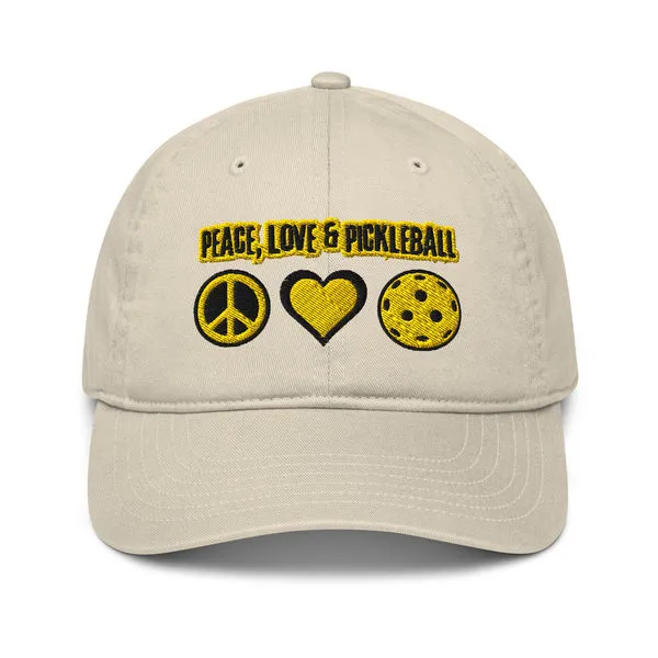 Peace, Love & Pickleball (Y) Organic Dad Hat