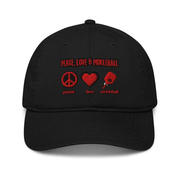 Peace, Love & Pickleball (R2) Organic Dad Hat